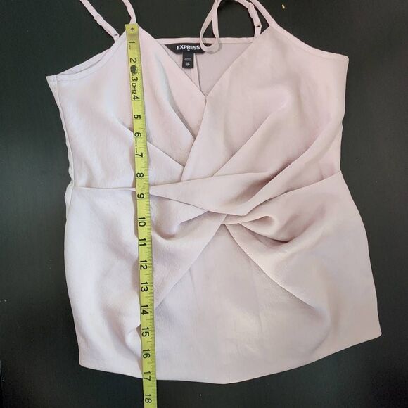 Express Pink Camisole with Twist Detail Size XS Express Ballet Pink Tank Top - Picture 7 of 9